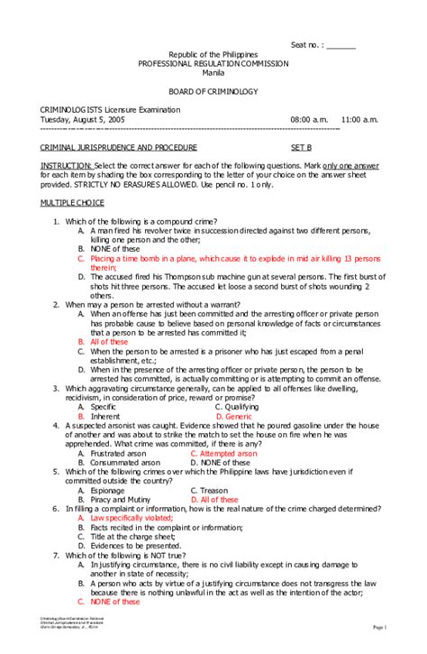 (PDF) Criminology Board Examination Reviewer .